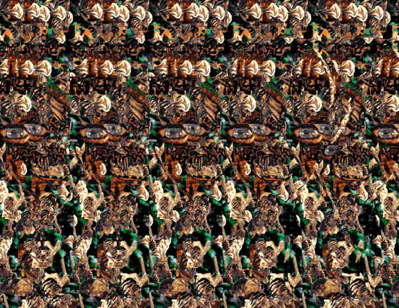 Stereogram by Carlos Contreras: Gorlum. Tags: , hidden 3D picture (SIRDS)