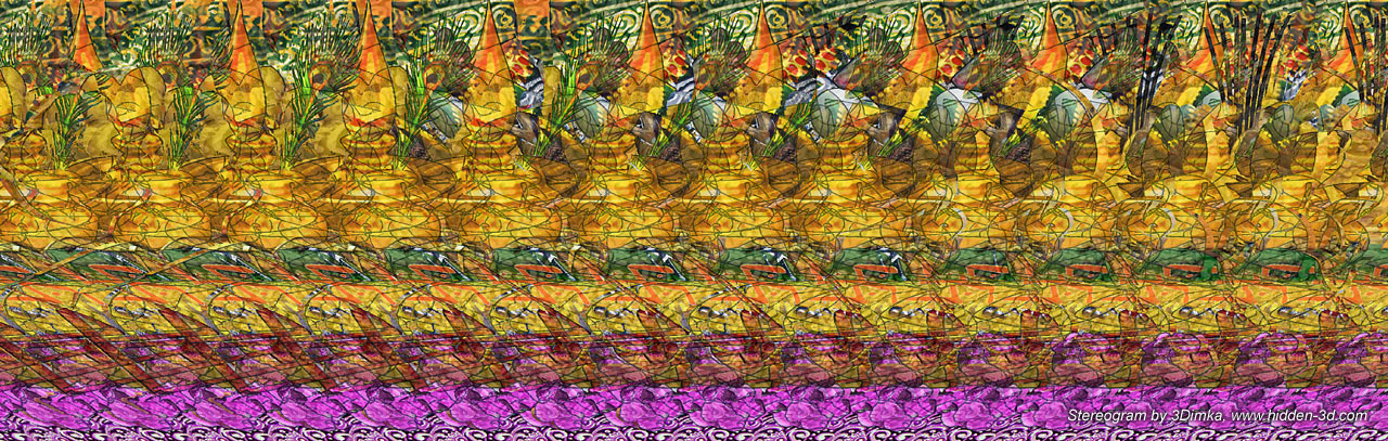 Stereogram by 3Dimka: Ganesh, fragment 2. Tags: india, elephant, godness, religion, hidden 3D picture (SIRDS)