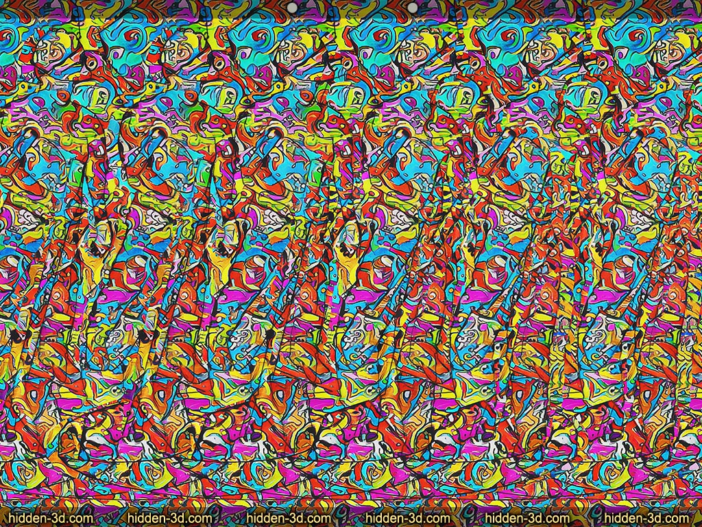 Stereogram by 3Dimka: I don't dig it. Tags: men at work shovel brick worker, hidden 3D picture (SIRDS)